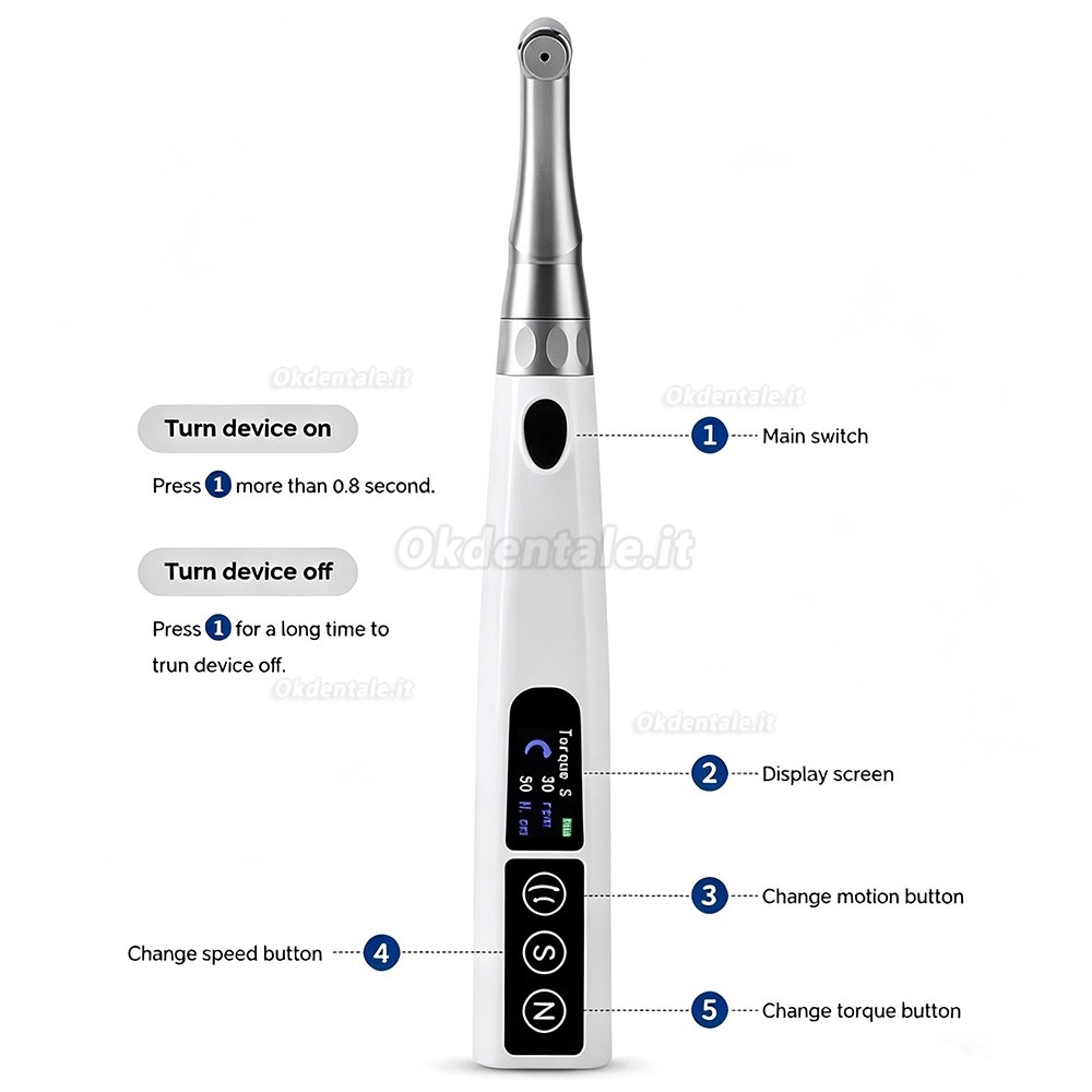 Kit chiave dinamometrica elettrici per impianti dentali / Set protesico implantare universale 10-50 N.cm